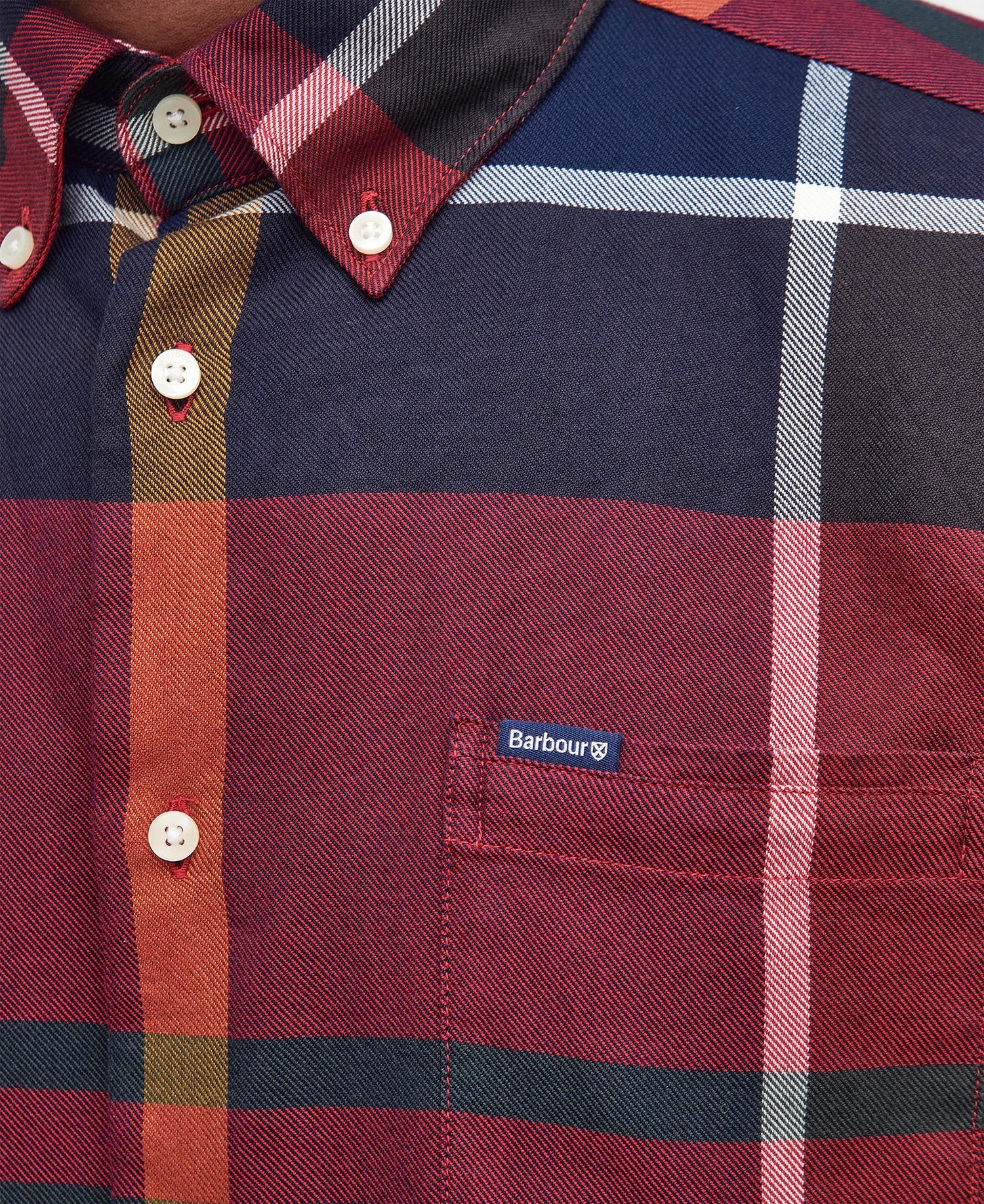 Buy the Barbour Dunoon Tailored Shirt in Red Barbour