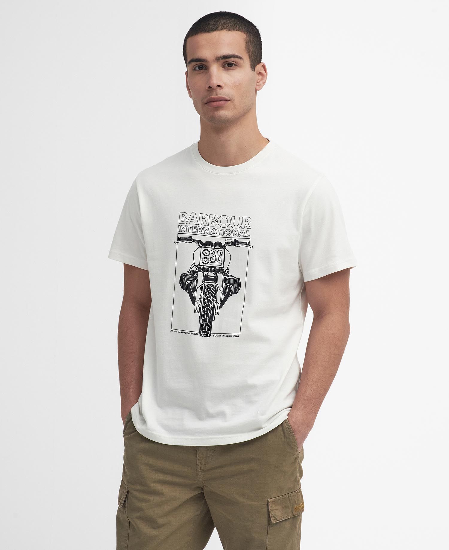 Shop the B.Intl Raceway Graphic T Shirt in White today. Barbour