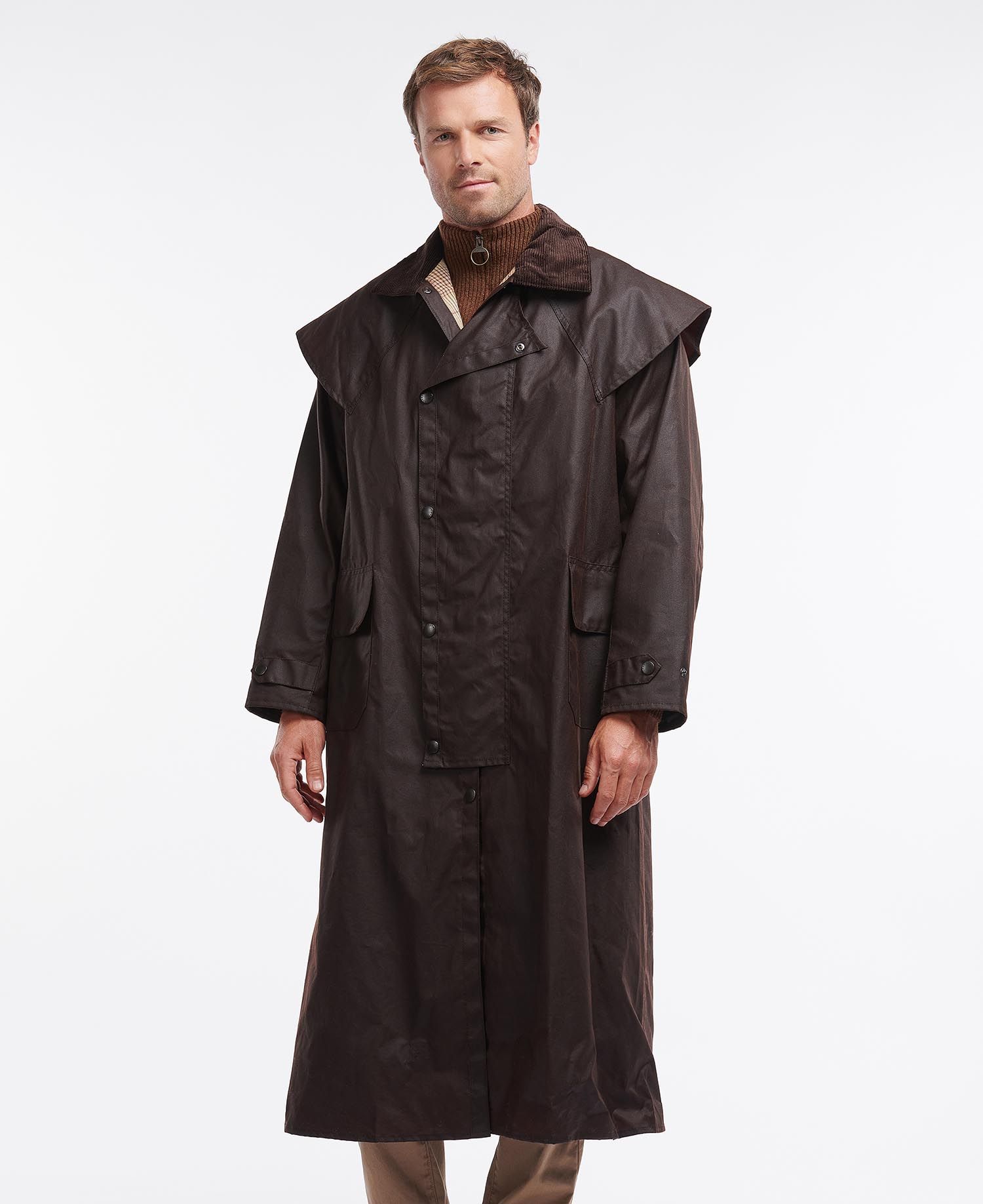 Barbour stockman coat wax jacket online