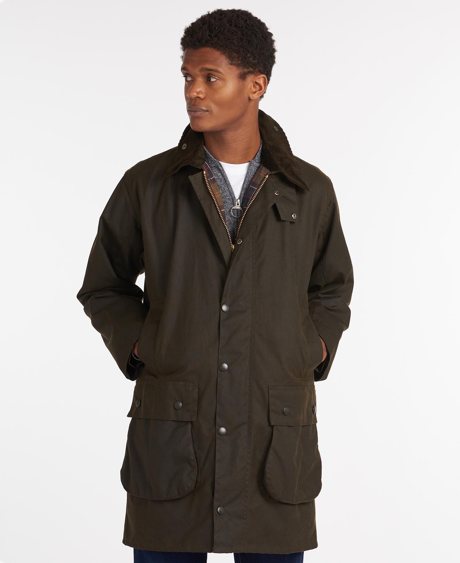 heuvel zout eb Classic Northumbria Wax Jacket in Olive | Barbour
