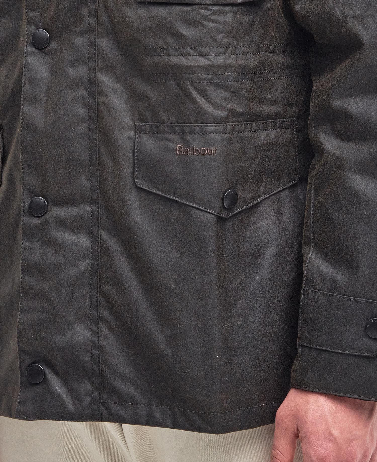 Leather sappers coat top