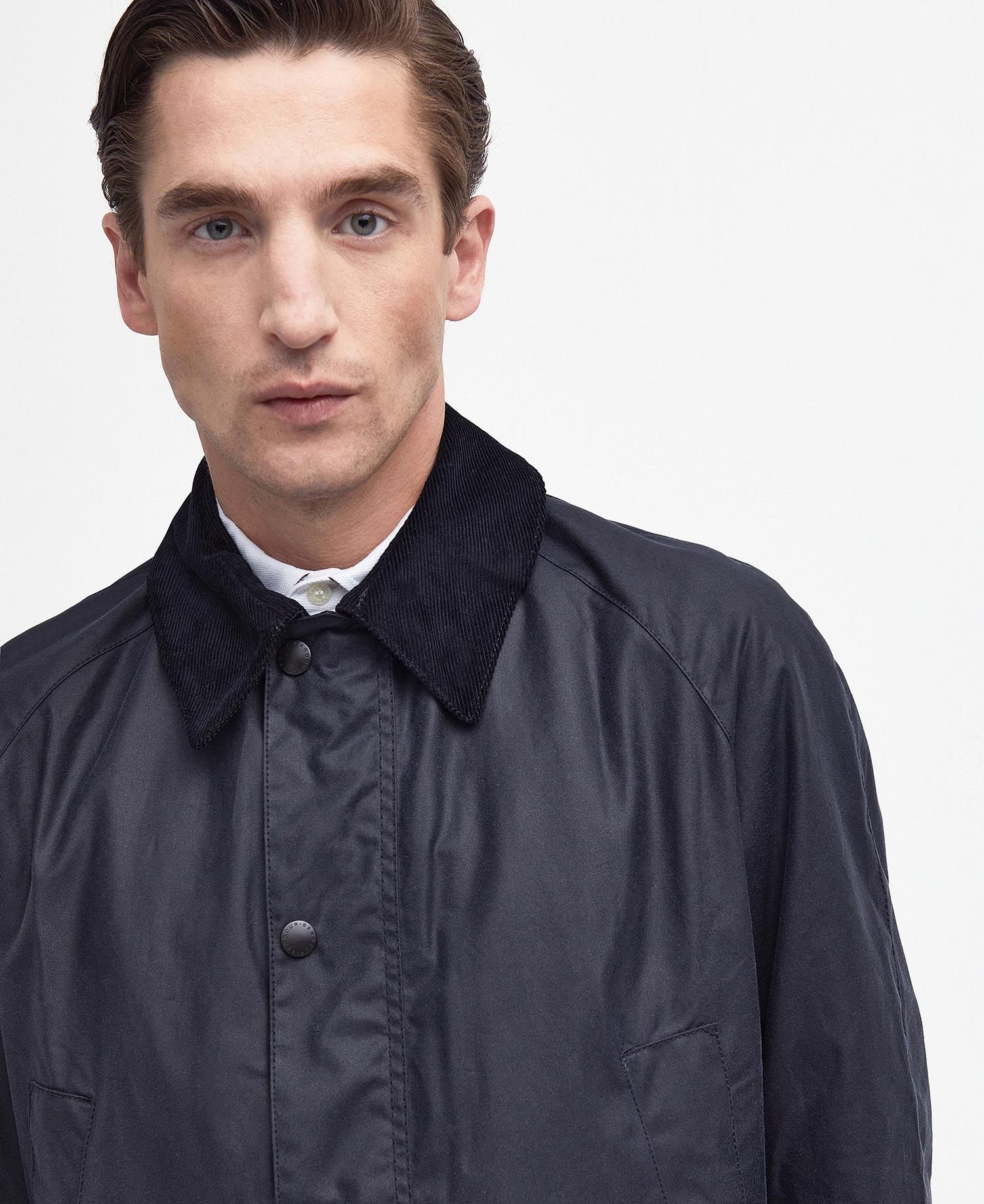 Barbour Ashby Wax Jacket in Navy | Barbour