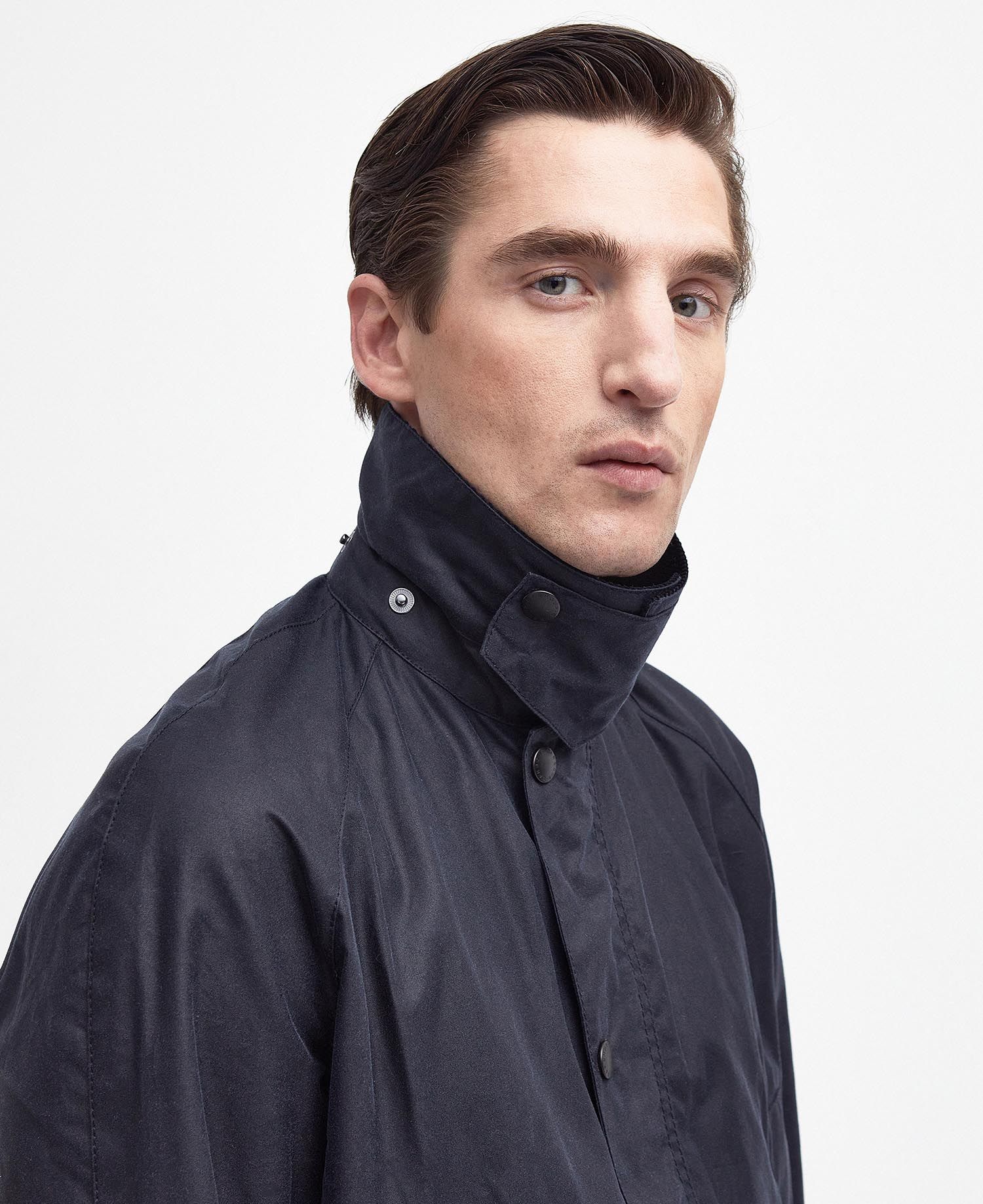 Barbour Ashby Wax Jacket in Navy | Barbour