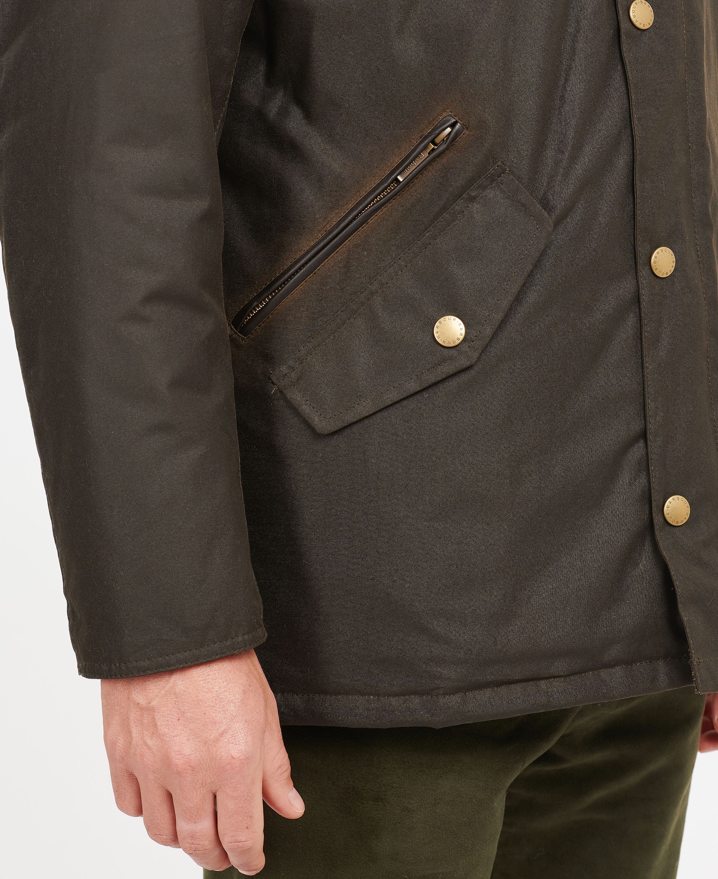 Barbour Prestbury Wax Jacket in Olive Barbour