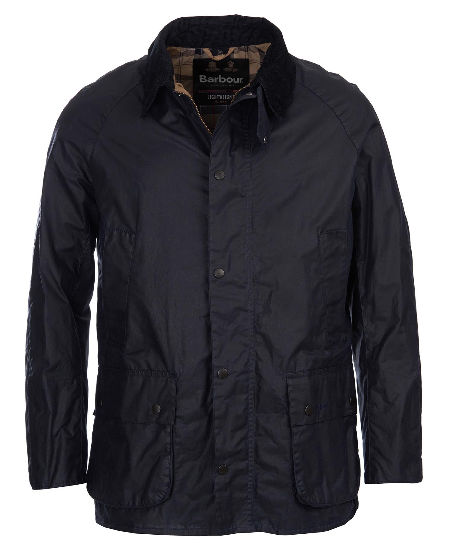 Barbour Lightweight Ashby Waxed Cotton Jacket in Navy | Barbour