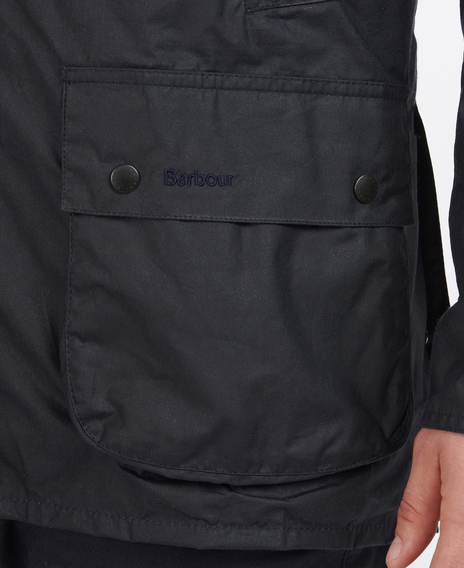Barbour Lightweight Ashby Waxed Cotton Jacket in Navy Barbour