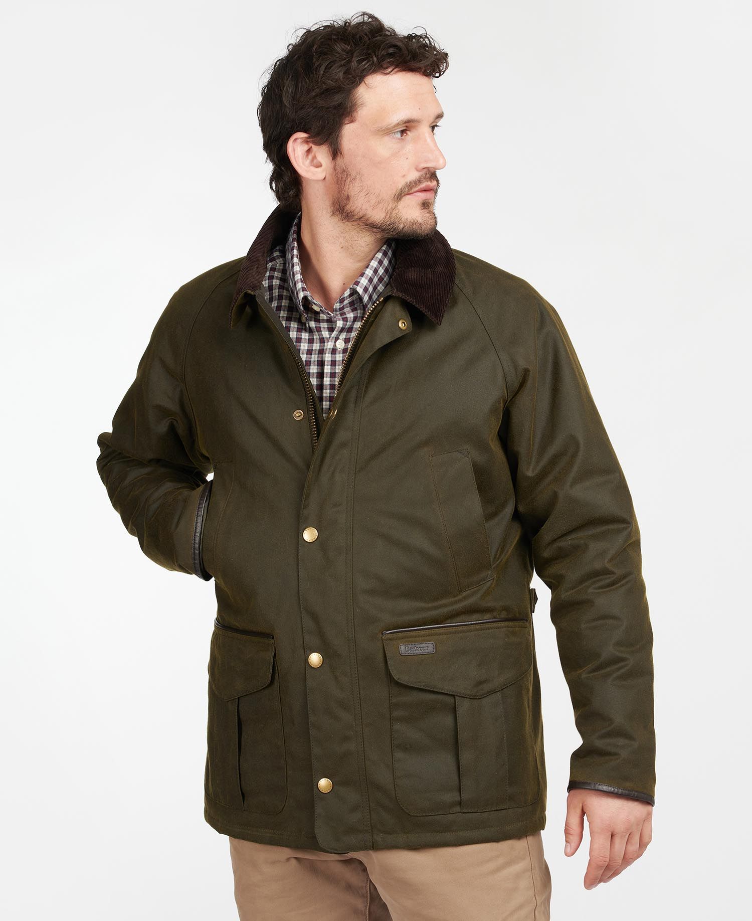 Shop the Barbour Stratford Wax Jacket in Olive Barbour
