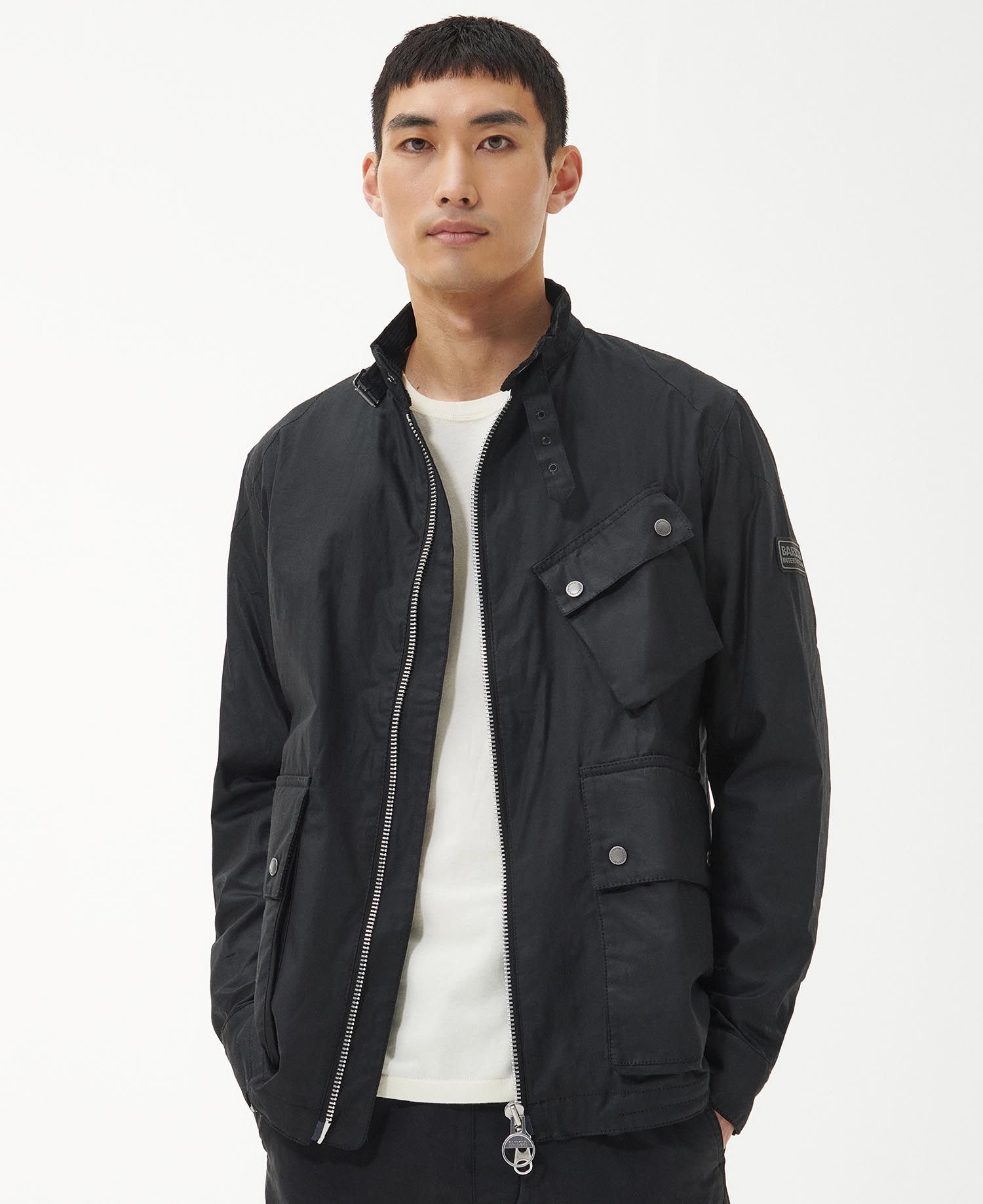 Shop the B.Intl Transport Wax Jacket in Black today.   Barbour