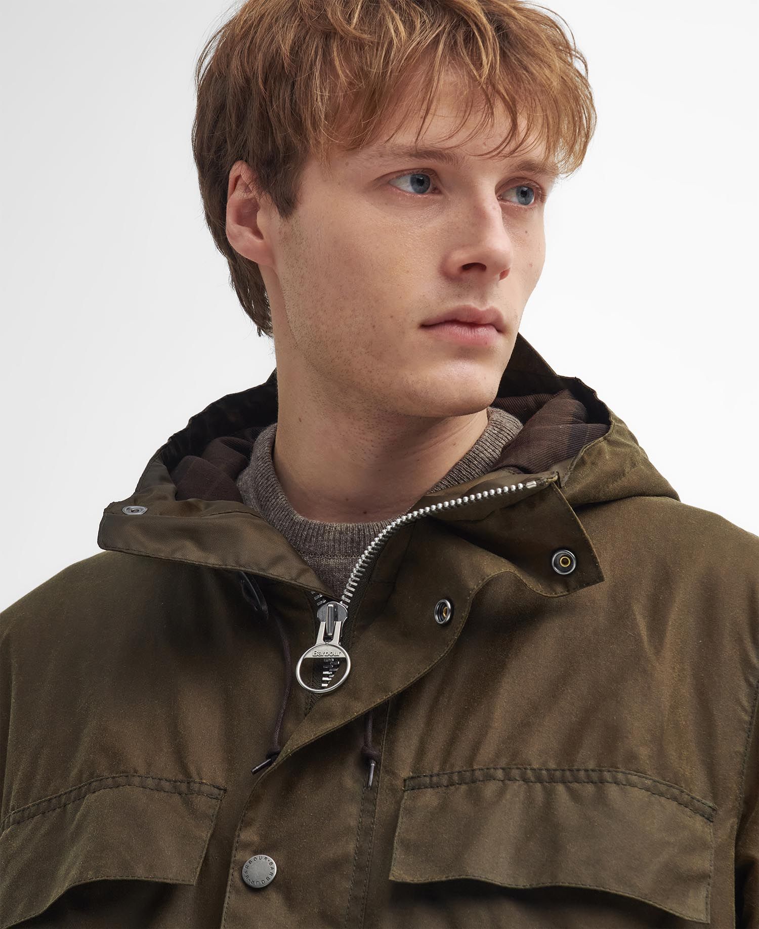 Shop the Barbour Re Engineered Durham Waxed Jacket in Beige today. Barbour