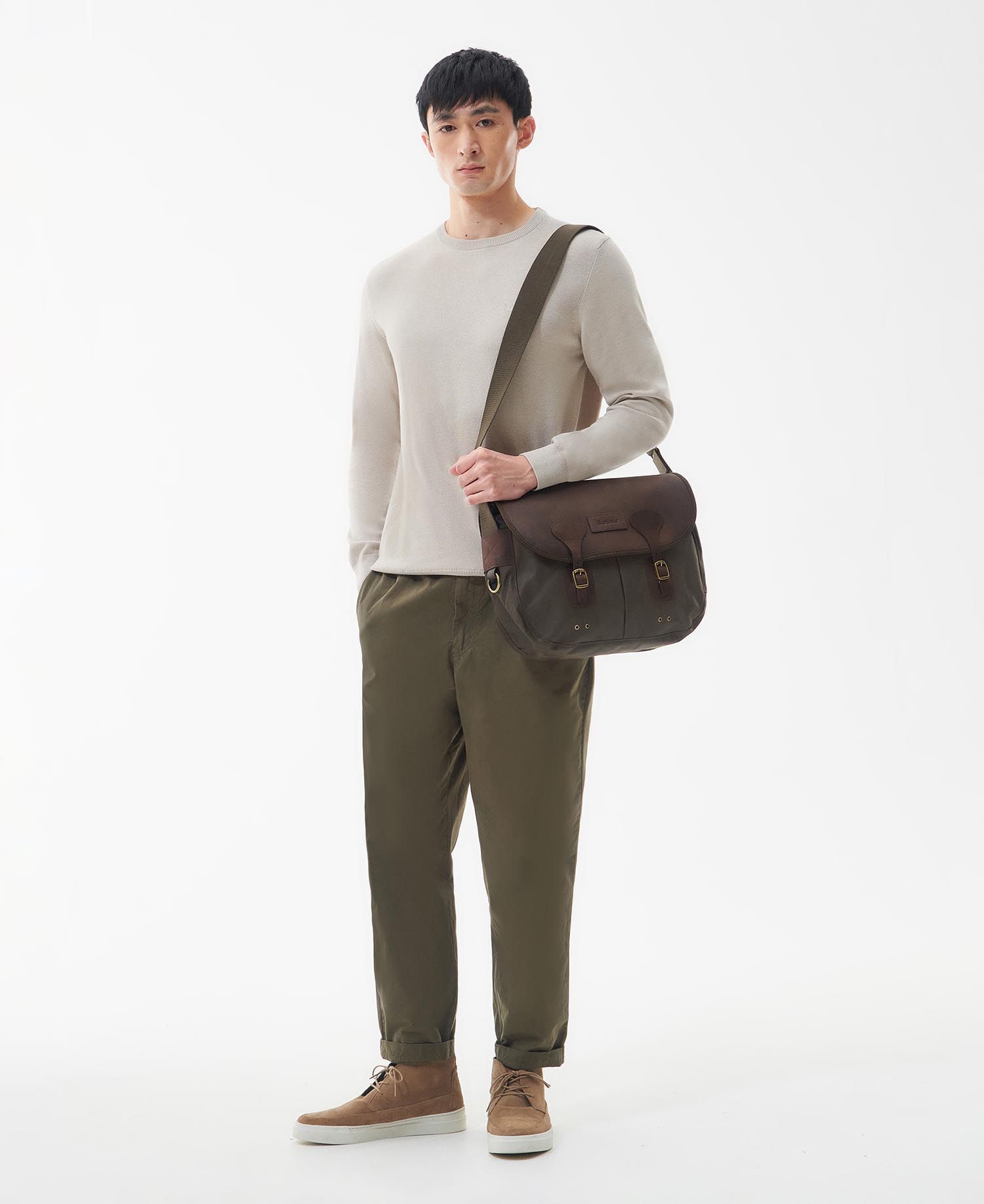 Barbour leather cheap tarras bag sale