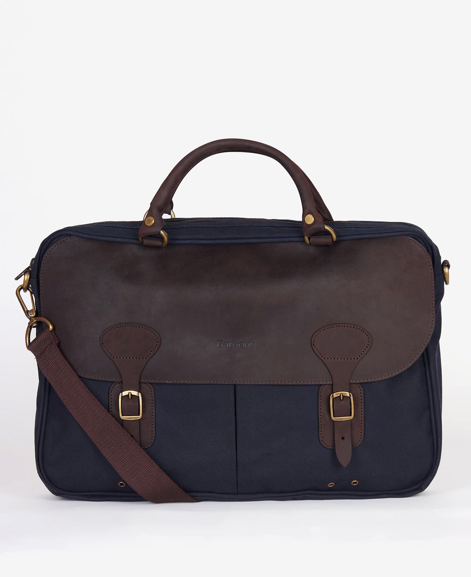 Barbour leather outlet briefcase sale