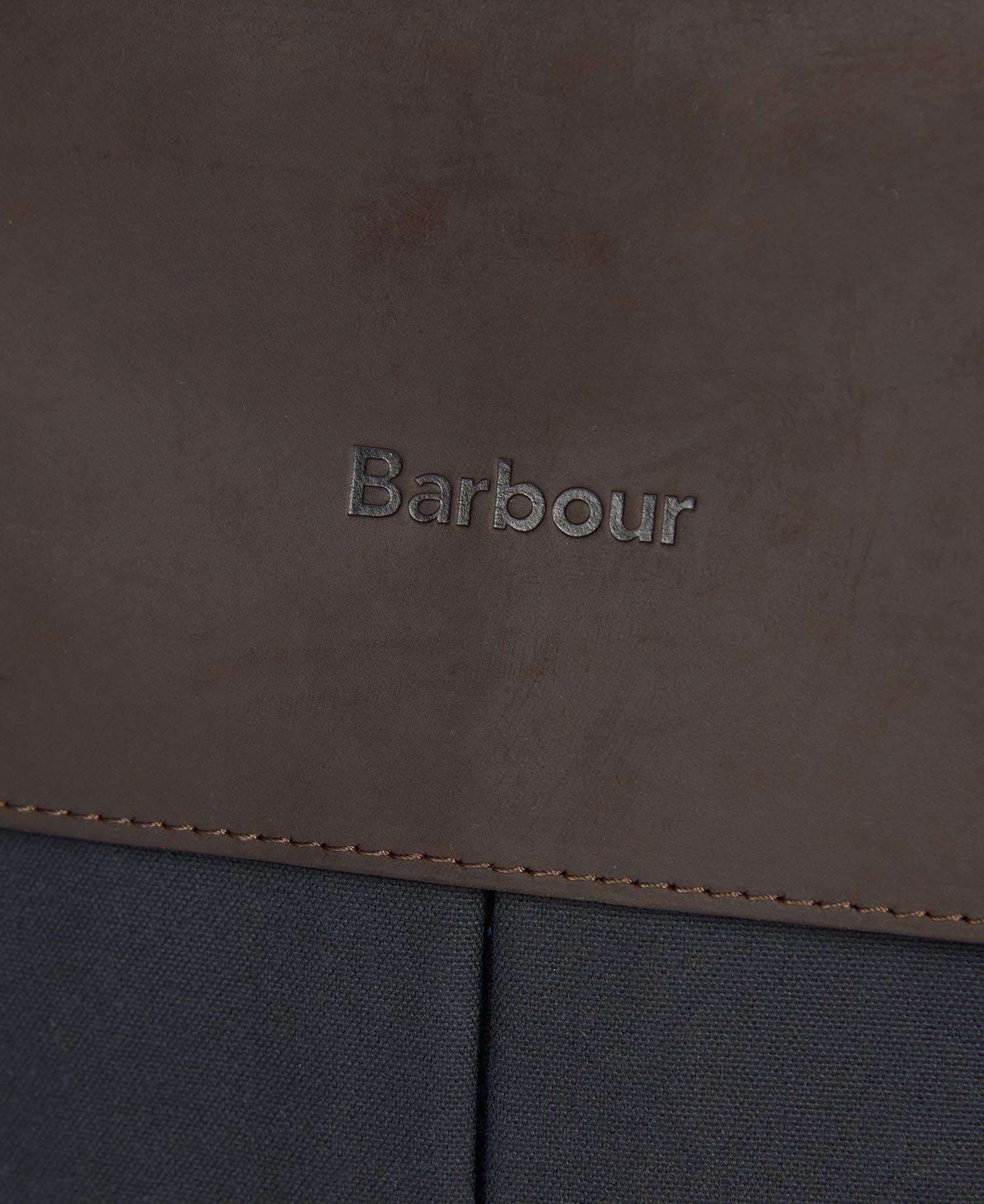 Barbour Wax Leather Briefcase in Navy