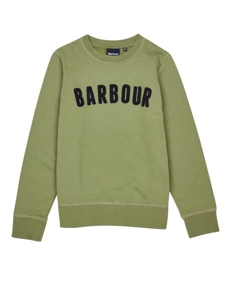 Barbour Boys Prep Logo Sweatshirt in Lt 