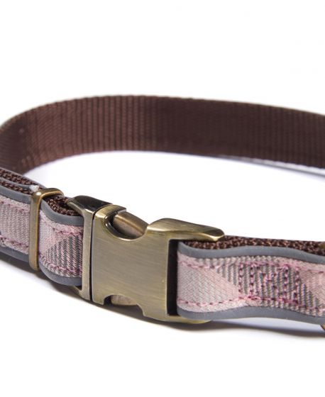 Barbour Reflective Tartan Dog Collar in 