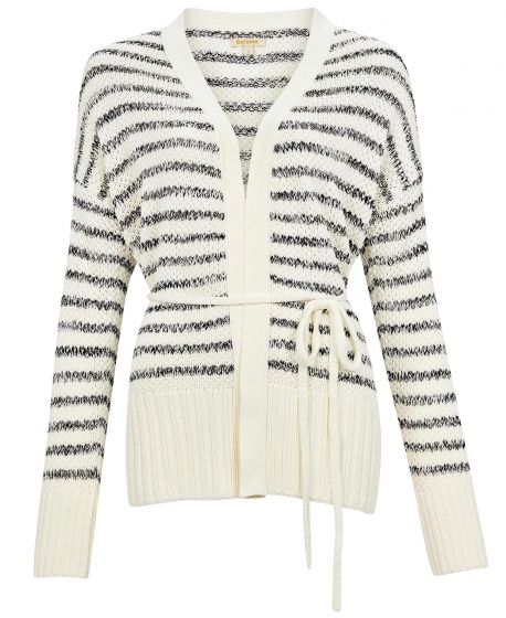 Barbour Holywell Cardigan in White 