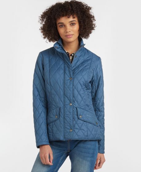 ladies navy blue barbour quilted jacket