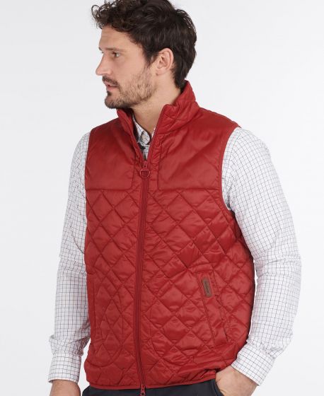 barbour gilet red