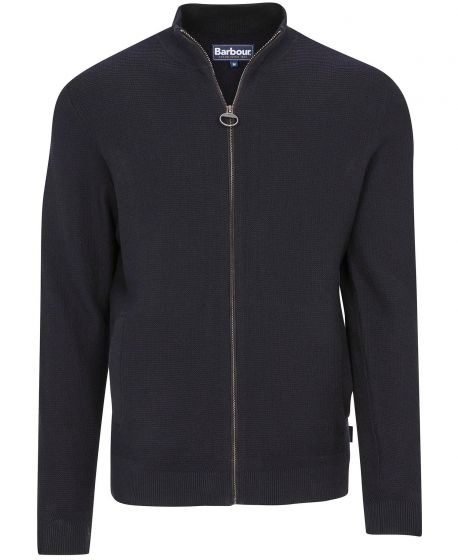 barbour cotton zip through cardigan