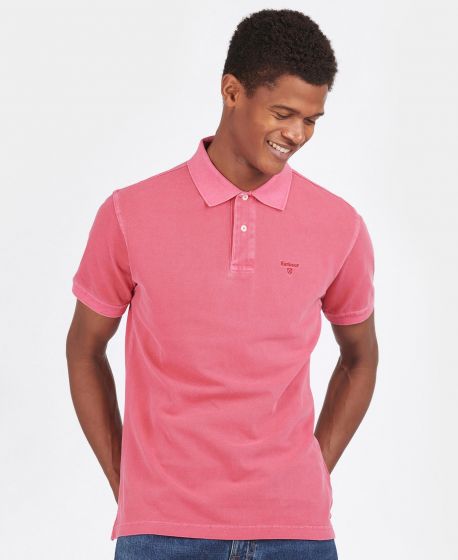 barbour pink polo shirt