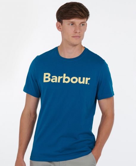 Barbour Logo Tee in Blue | Barbour