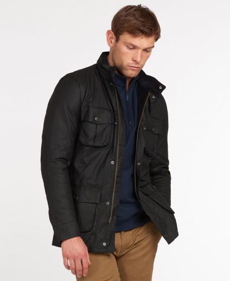mens barbour wax jacket with hood