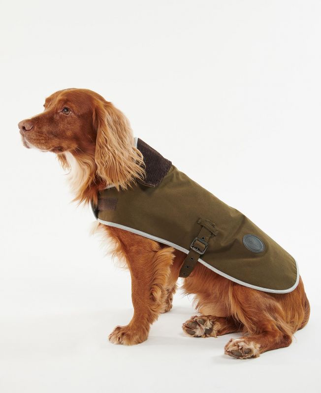 Barbour wax shop dog coat olive