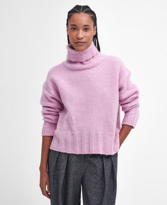 Shop the Barbour Anita Rollneck Jumper in Purple today. Barbour