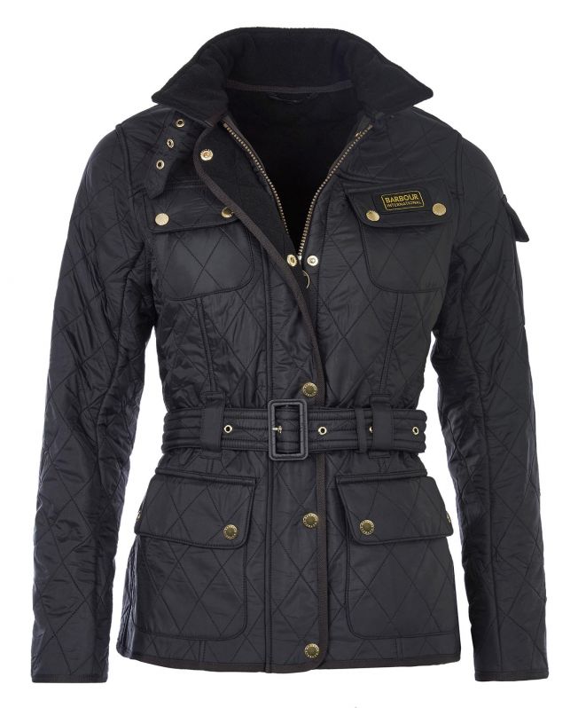 B.Intl International Polarquilt Jacket in Black Barbour