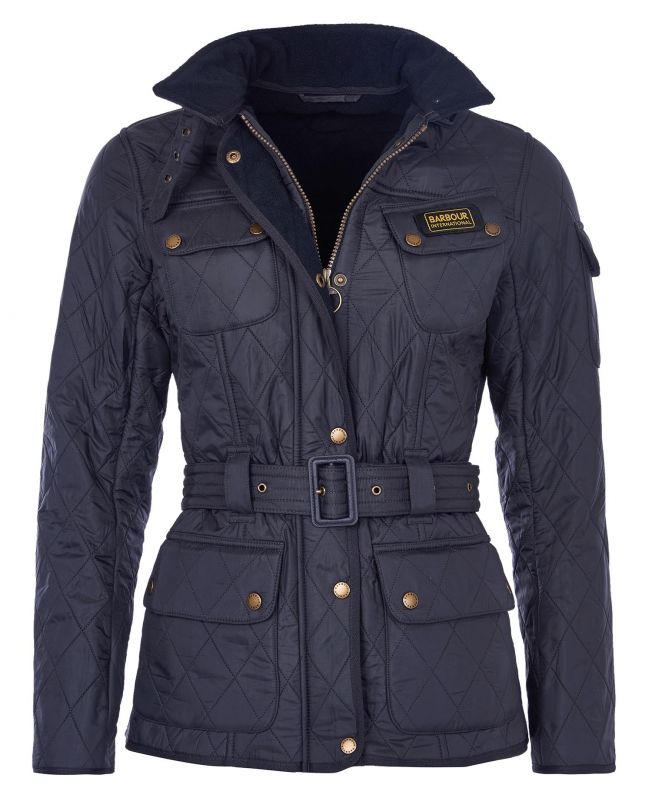 B.Intl International Polarquilt Jacket in Navy Barbour