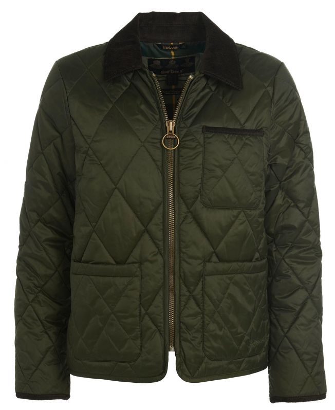 Barbour green quilted jacket discount