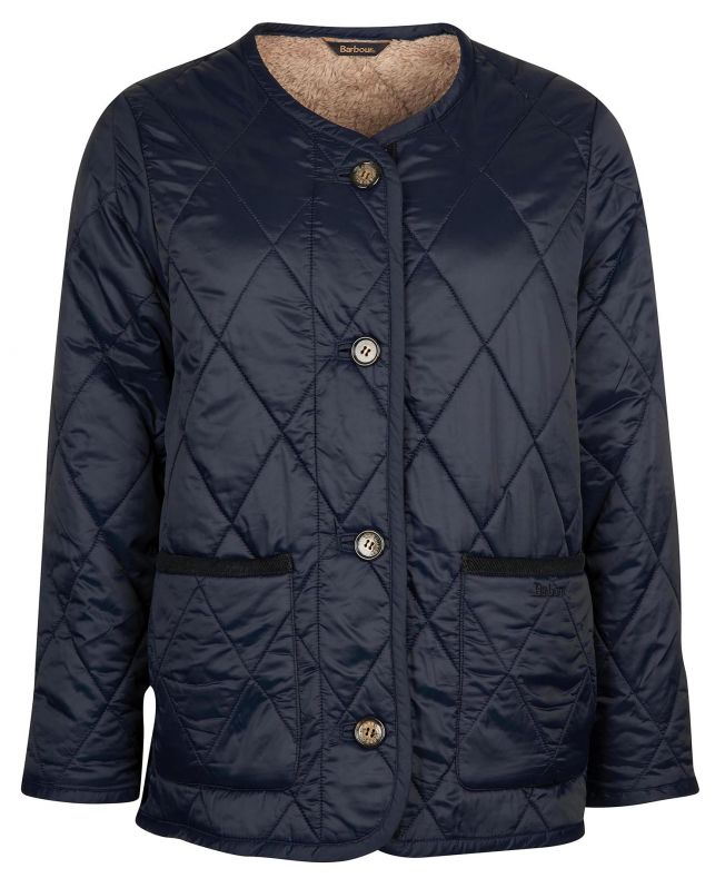 Barbour pink quilted jacket top