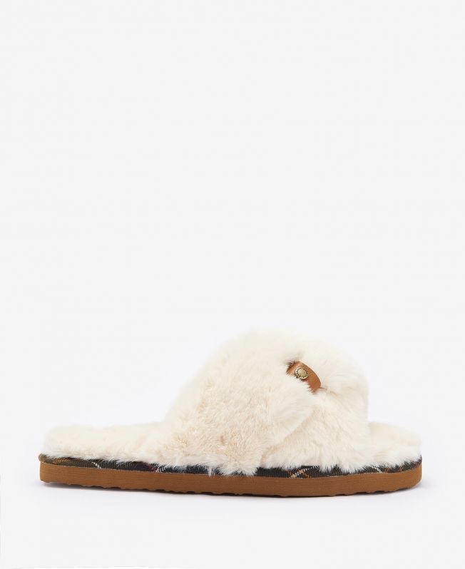 Shop the Barbour Eliza Cross Over Slippers in White today. Barbour