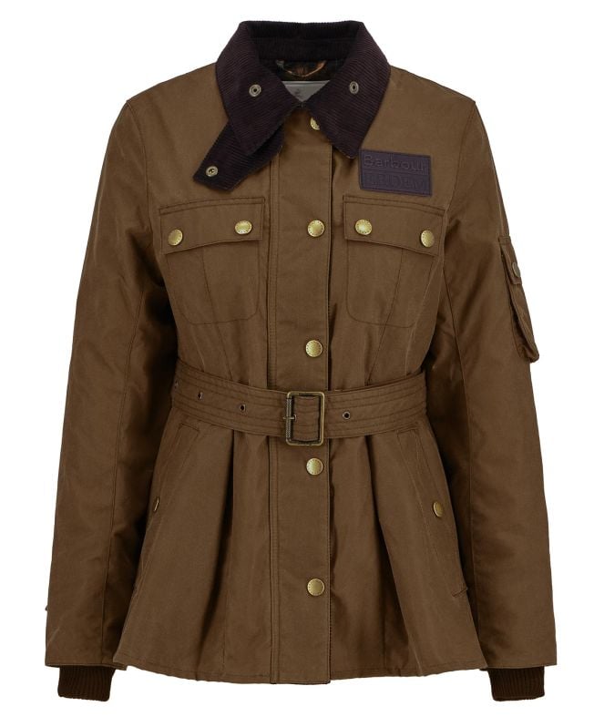 Barbour Spey Oiled Wax Jacket 36 Sage Green Fishing Style