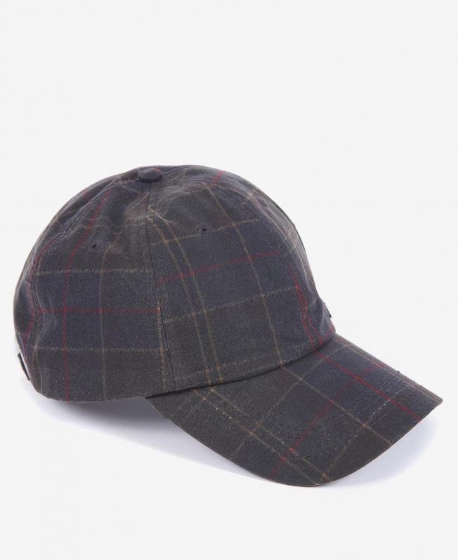 Barbour tartan wax sports cap store