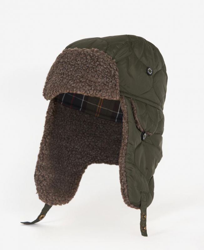 Barbour Cleadon Trapper Hat in Green for Men