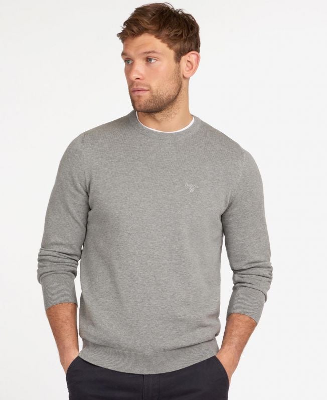 Barbour Pima Cotton Crew Neck in Grey Barbour