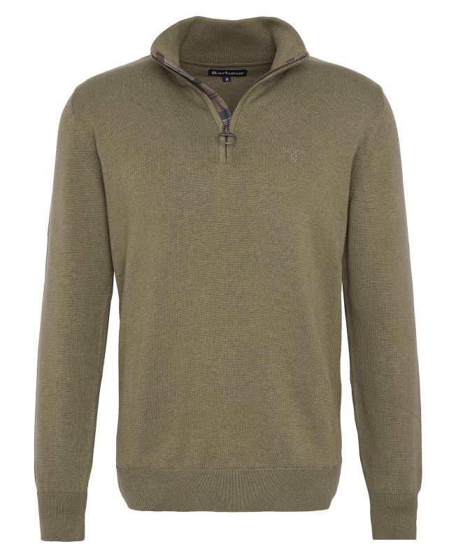 Shop the Barbour Cotton Half Zip Jumper in Green today. Barbour