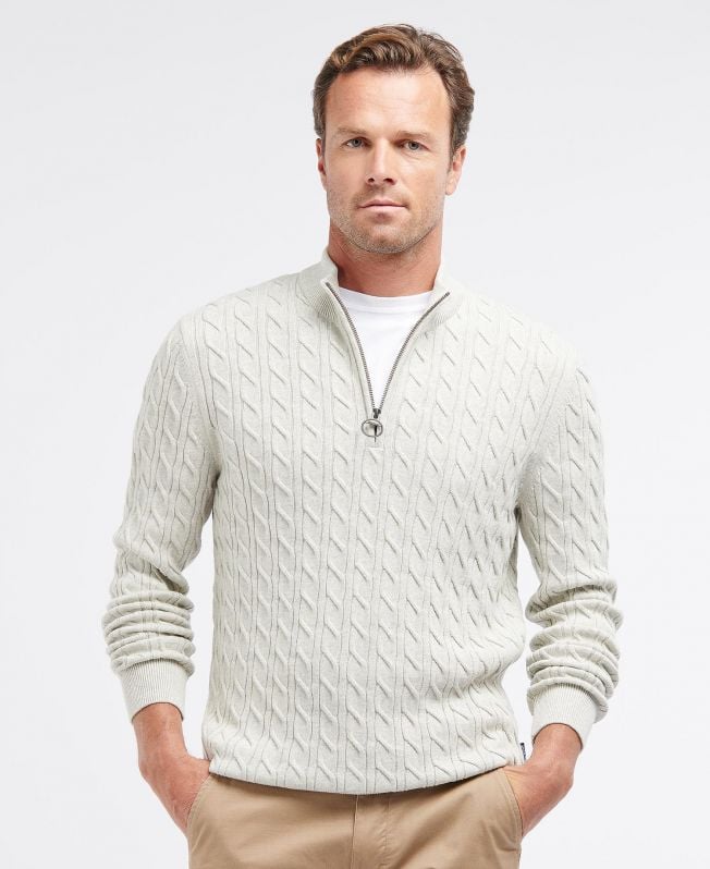 Cataract Appartement slachtoffer Shop the Barbour Cable Knit Half Zip in Beige | Barbour