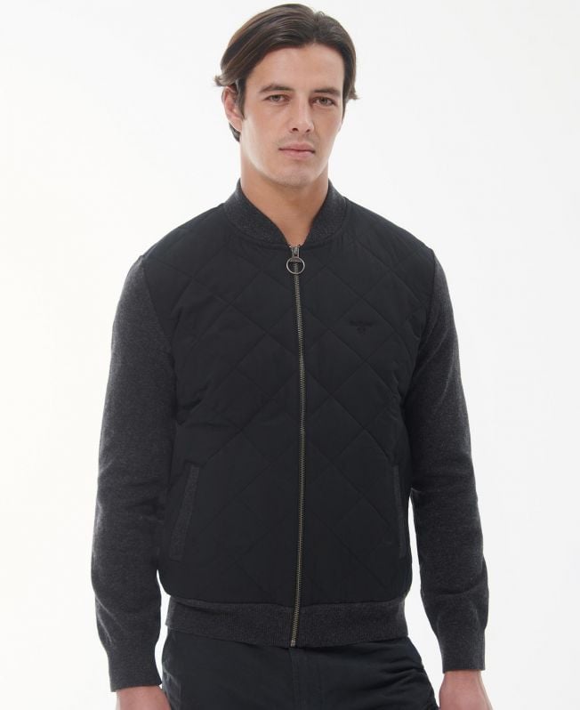 Shop the Barbour Essential Quilted Zip Thru Jacket in Grey today