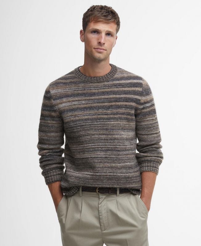 Shop the Barbour Pateley Striped Crew Neck Jumper in Grey today. Barbour
