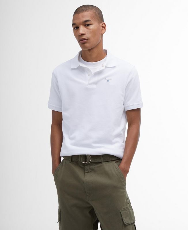 Barbour Sports Polo in White Barbour