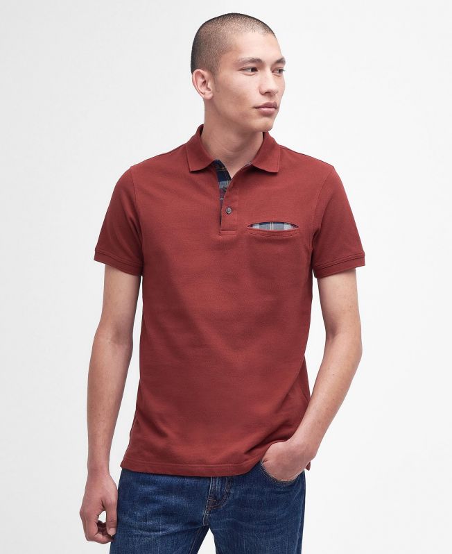 Barbour polo mens red cheap