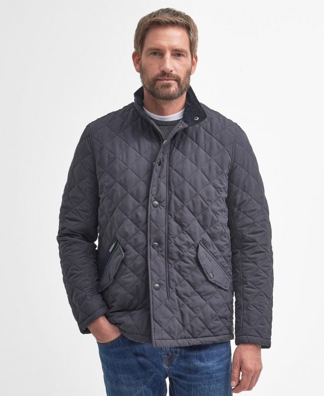 Barbour Shoveler Quilted Jacket in Navy | Barbour