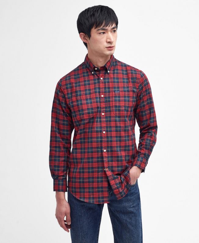 Barbour red tartan shop shirt