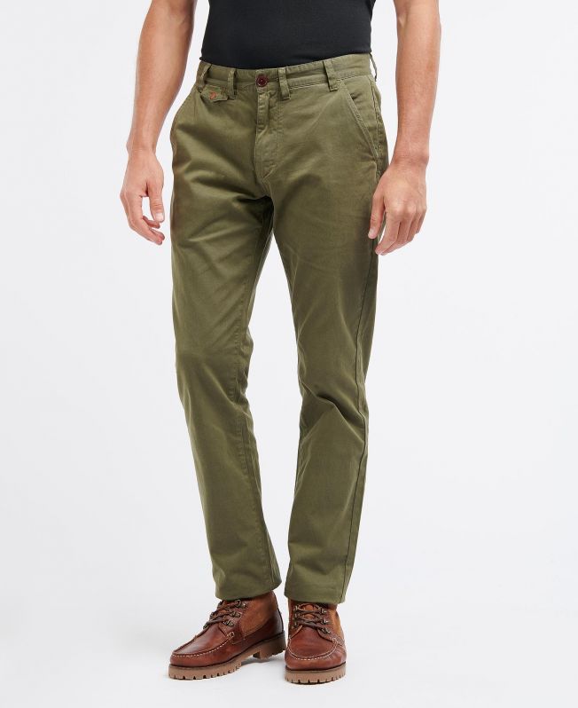 Shop the Barbour Neuston Twill Trousers in Green | Barbour
