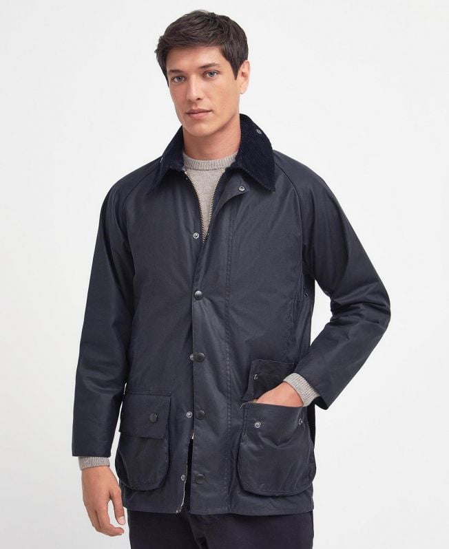 Beaufort Wax Jacket in Navy | Barbour