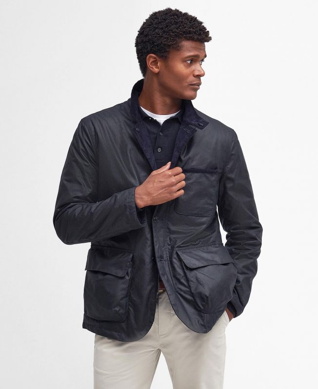 Shop the Barbour Crosby Waxed Jacket in Navy today. | Barbour