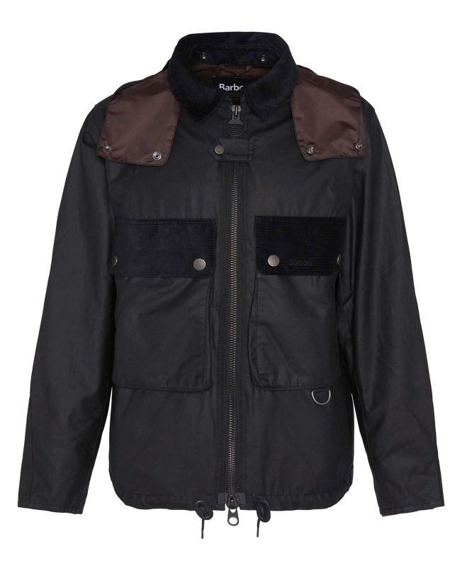 Shop the Barbour Re-Engineered Spey Waxed Jacket in Black today. | Barbour