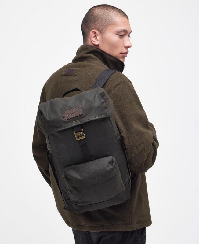 Shop the Barbour Essential Wax Backpack in Olive | Barbour