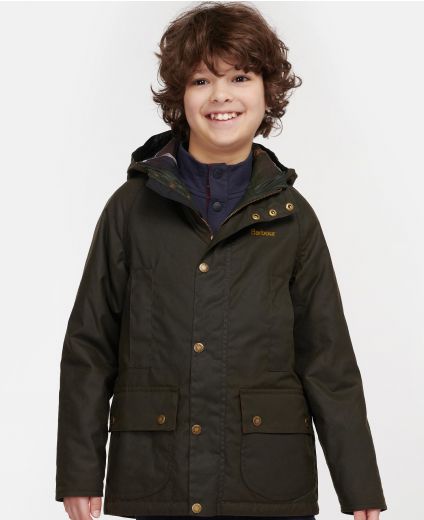 Barbour Wachsjacke Boys Beaufort Hooded